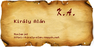Király Alán névjegykártya